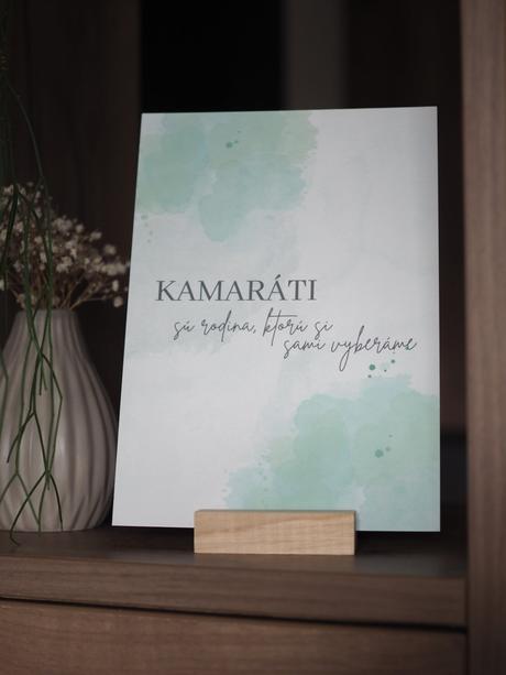Print / obrázok s akvarelovou grafikou a textom, 