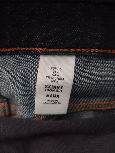 Tehotenské rifle h&m 36, h&m,36