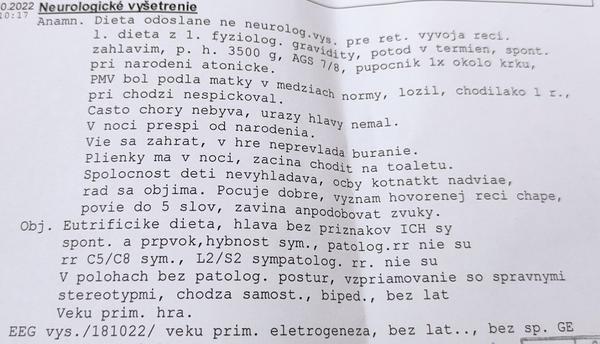 Čo si myslíte o tejto lekárskej správe?