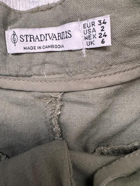 Krásne široké ľanové nohavice, stradivarius,34