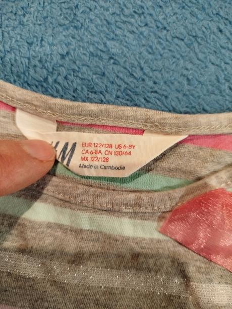 Pásikavé tričko, h&m,122