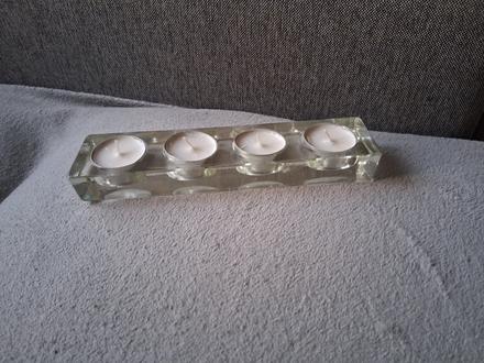 Advent svietnik sklo vianoce sviečka,