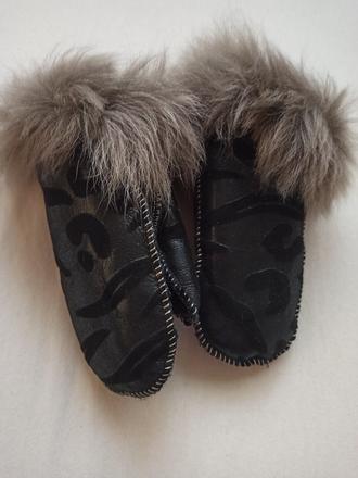 Rycne site rukavicky s kozusinou, 74