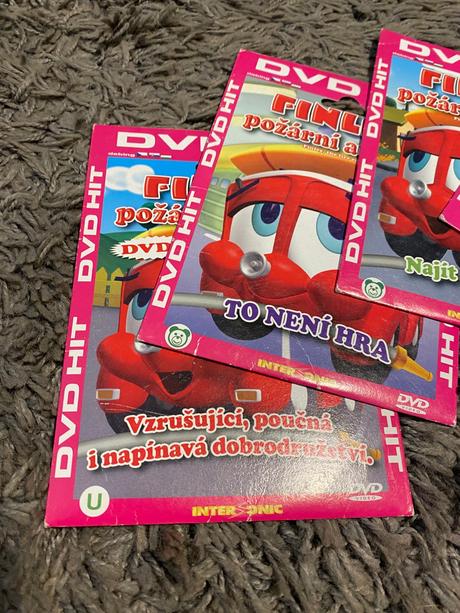 Dvd autíčka 6,8 a finley požární autíčko 0,4,7,8, 