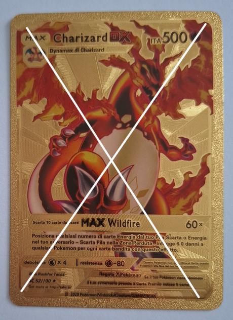 Pokémon karty zlaté plastové, 