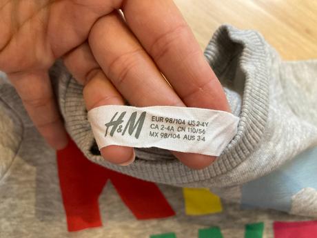Sivá mikina zn.h&m (veľ.98-104), h&m,104