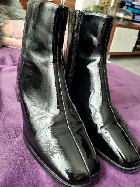 Kožené lakované topanky 41, lasocki,41