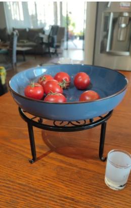 Stojan na kvety, kov, čierny a biely, 