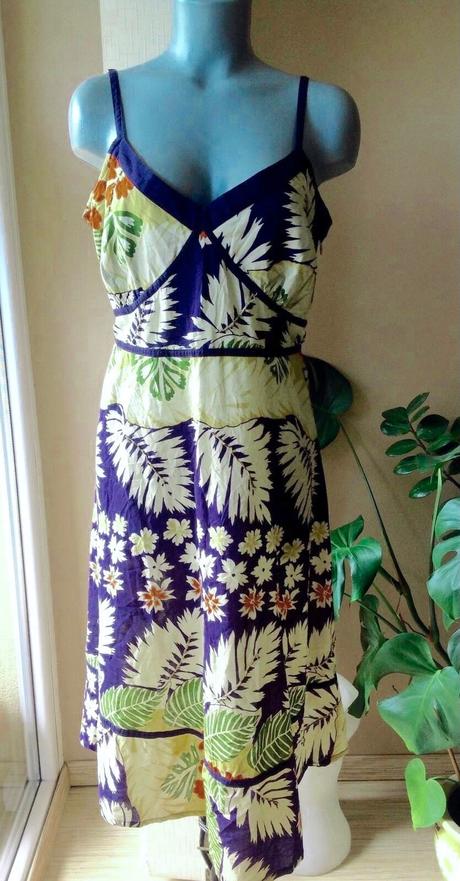 Pekne bavlnene saty 2+1 napoly, papaya,42 / 44