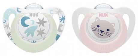 Nuk silikónový sumlík star day & night 0-6m, 2ks, nuk