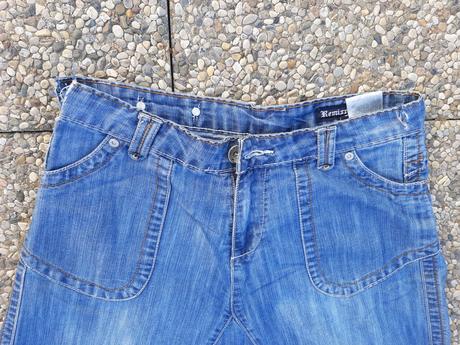 Riflové háremky remix jeans velk. s/36., s