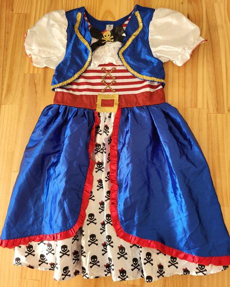 Karnevalové šaty pirátka 134-140 na 9-10r.,