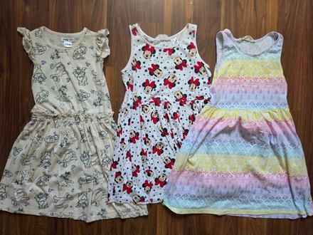 3x šaty, h&m,122