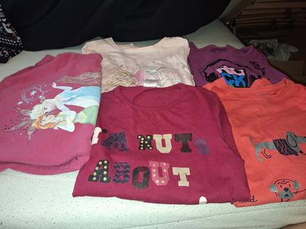 6x tricka s dlhým rukavom, 134