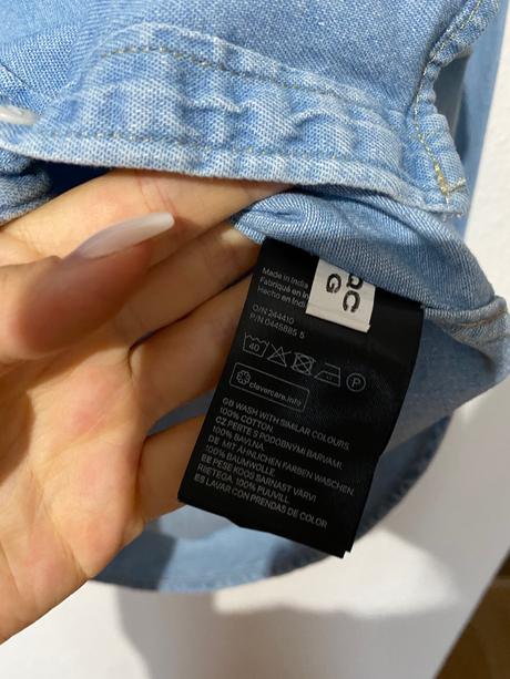 H&m rifľová košeľa, h&m,s