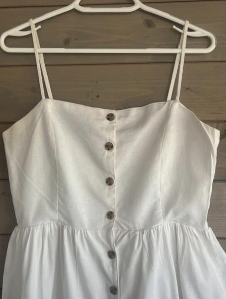 Úžasné krémovo-biele šaty, h&m,s