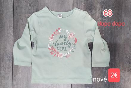 Tričko dlhý rukáv veľ.68, dopodopo,68