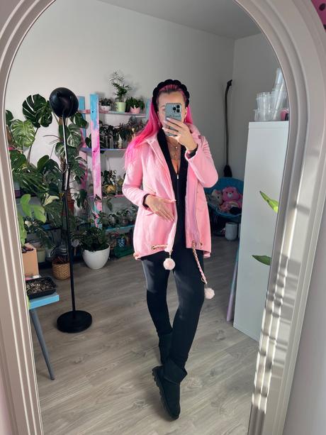 Ružový kabatik, xs