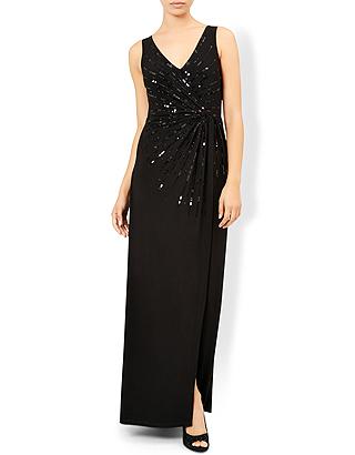 Luxusné spoločenské maxi šaty monsoon uk, next,36 / 38 / m / s