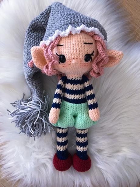 Háčkovaná bábika - elfka,