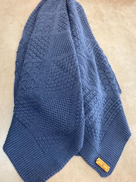 Deka z bio bavlny modra, 