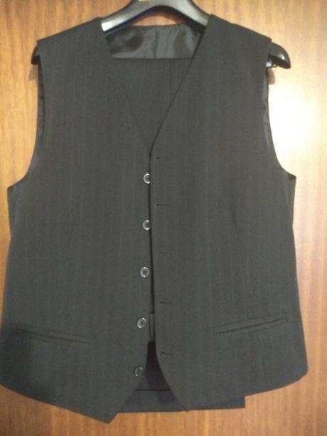 Pansky oblek čierny a sivy, 48