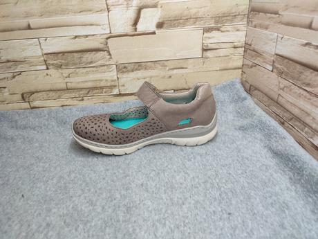 Rieker 36 - dámske kožené dierkované topánky, rieker,36