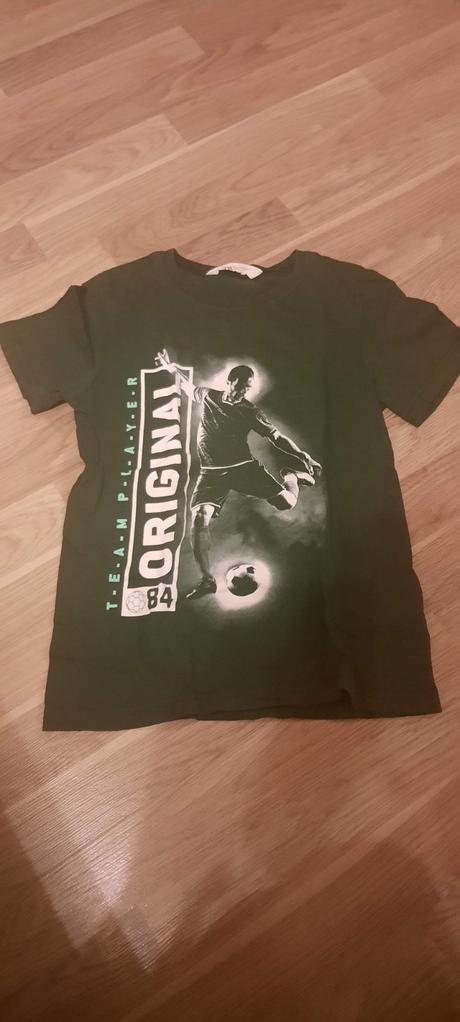 Tricko s futbalistom 134/140, h&m,134