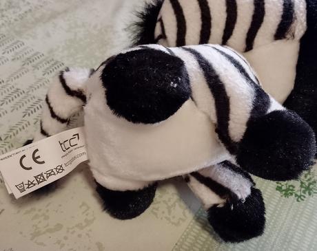 Plyšová zebra, big headz, 22 cm,