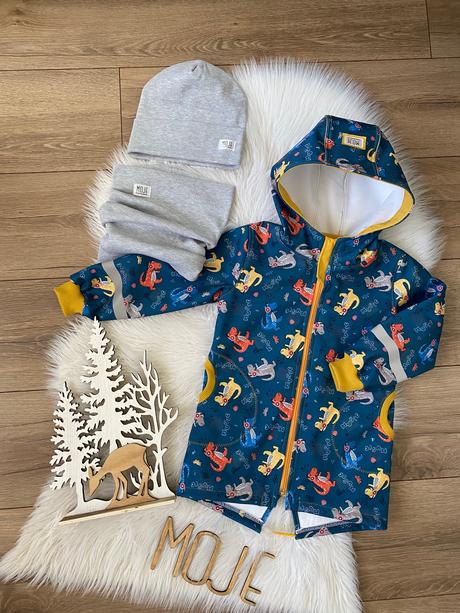 Dievcenska a chlapcenska softshellova parka, 98 - 128