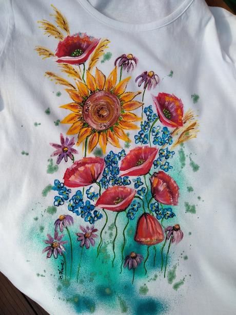 Tričká s lúčnymi kvetmi, l - xxxl