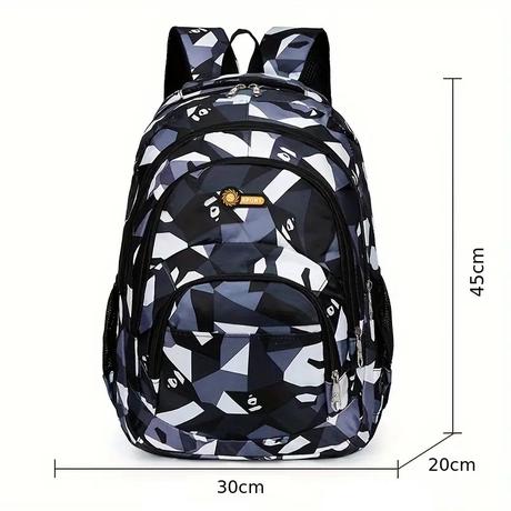 Školská taška mozaika modrá 45cm,