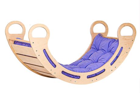 Montessori hojdačka s vankúšom b85 fialová,