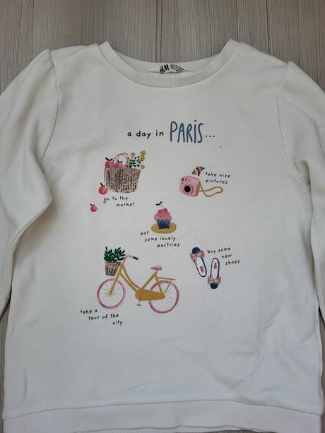 Mikina "a day in paris", h&m,134