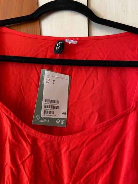 Červené šaty, h&m,xs