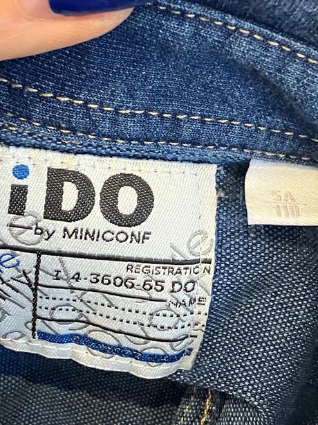 Dievčenská rifľová košeľa tmavomodrá (110), ido,110