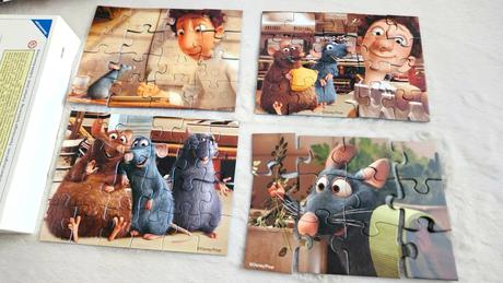 Puzzle ravensburger disney, ratatouille, 4x puzzle,