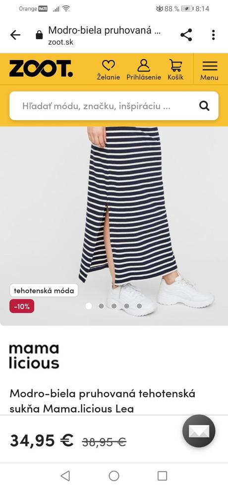 Tehotenská sukňa, m