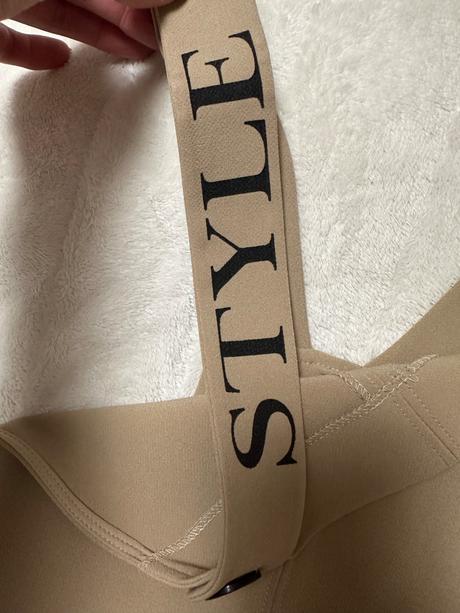 Béžová sukňa na traky, l / m