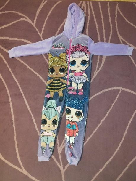 Teplý huňatý overal lol, 128