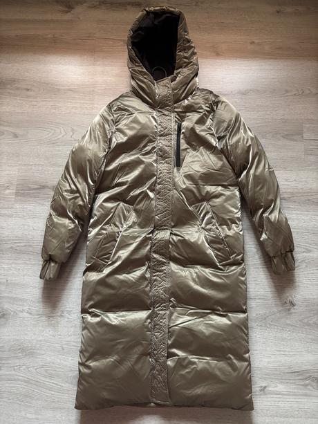 Dámska lesklá zimná bunda, s