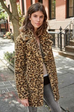 Kožuch so zvieracím vzorom, next,40 / l