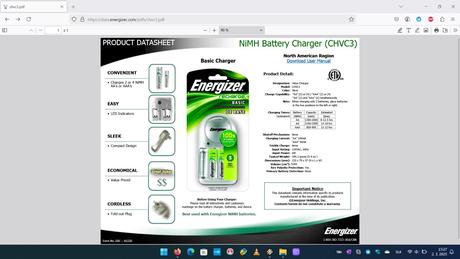 Nabíjačka energizer + 4x aa batérie 2000 mah, 