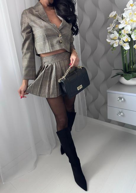 Zara - károvaný kostým, zara,164