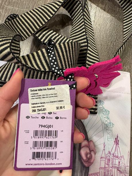 Santoro štylova taška z kolekcie rosebud, santoro