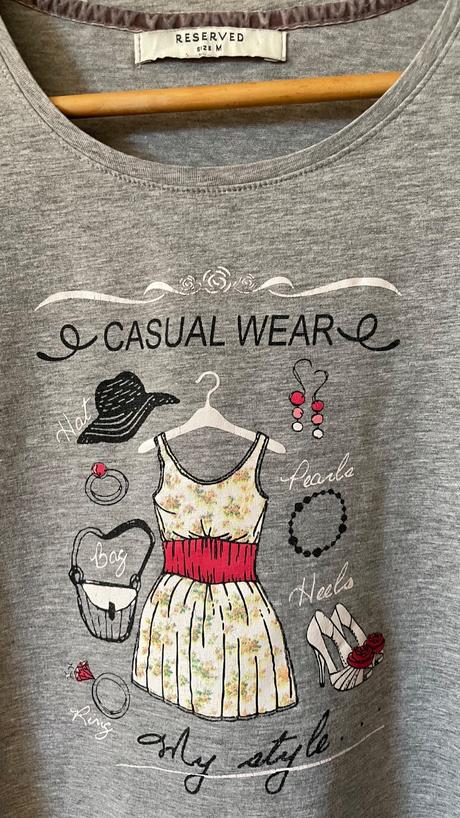 Reserved sivé tričko s potlačou shoe diva coquette, reserved,m