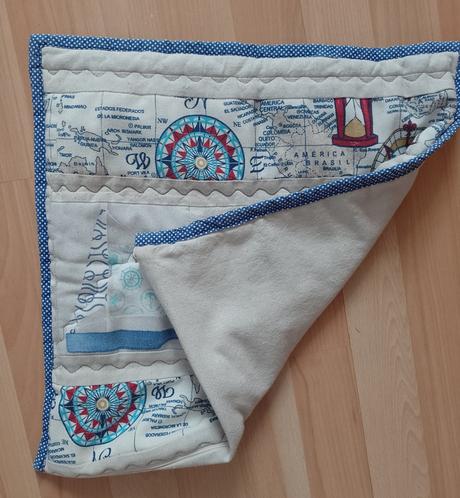 Námornícky motív - štóla, obrúsok, vankúš, loďka m,