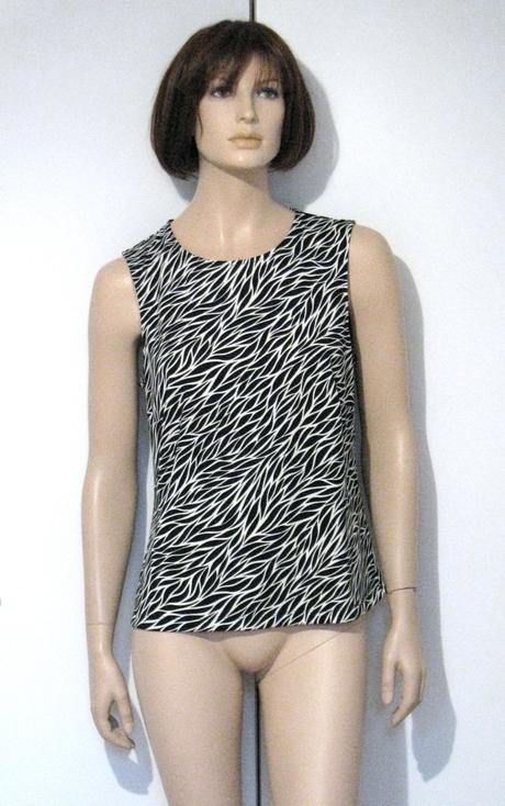 Čiernobiely vzorovaný top, l