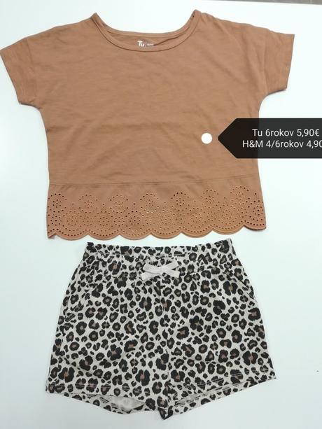 Leo tigrované bavlnené kraťasy, h&m,116