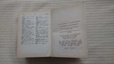 Latin-slov, slov-latin slovník, 